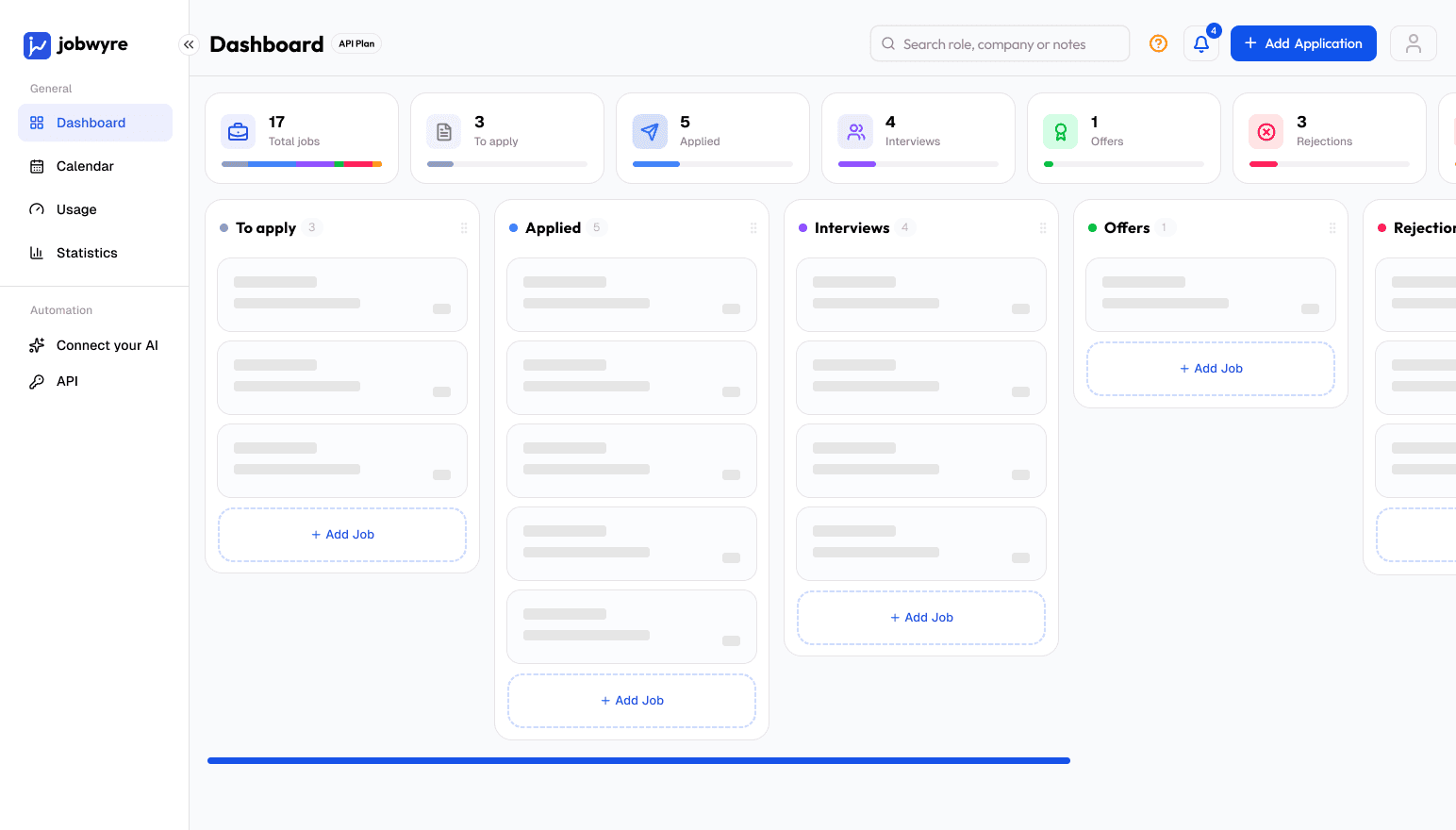 jobwyre dashboard board view